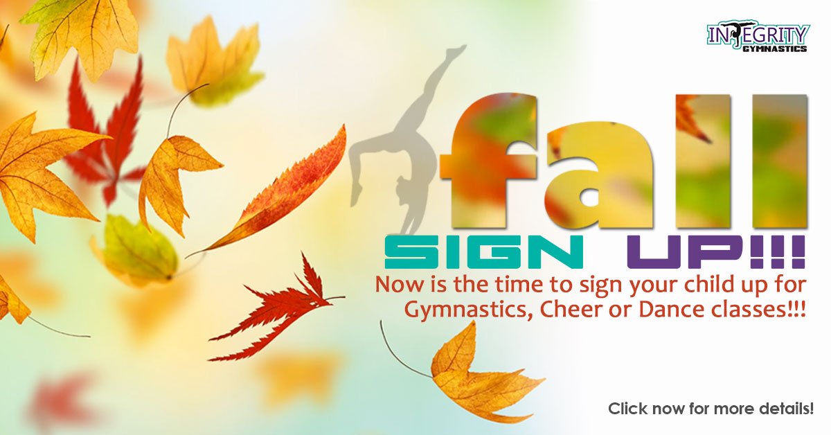 Kansas City fall class signup for gymanstics, dance & cheer